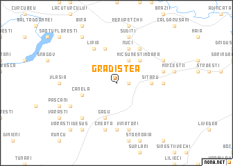 map of Grădiştea