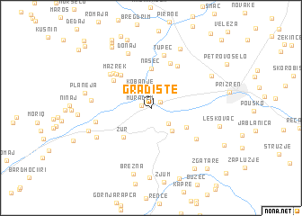 map of Gradište