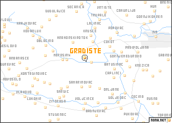 map of Gradište