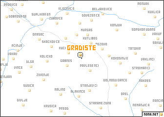 map of Gradište