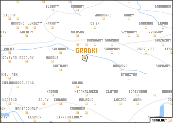 map of Grądki