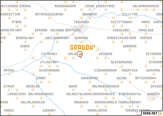 map of Gradów