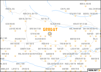 map of Gradŭt