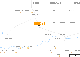 map of Gradʼye