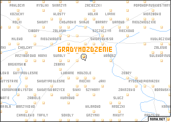 map of Grądy Możdżenie