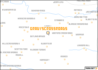 map of Gradys Crossroads