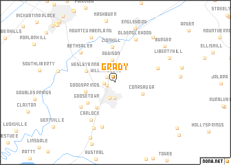 map of Grady