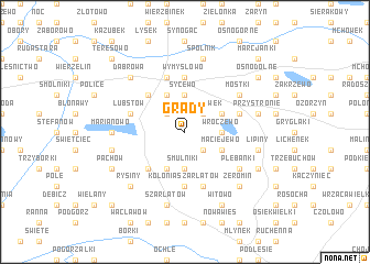 map of Grądy