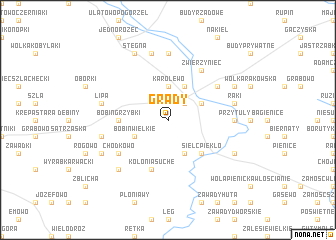 map of Grądy