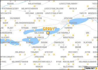 map of Grądy