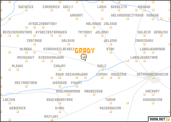 map of Grądy