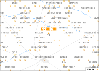 map of Grądziki