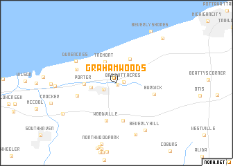 map of Graham Woods