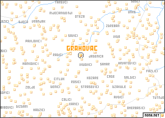 map of Grahovac