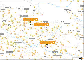 map of Grahovci