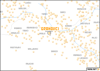 map of Grahovci