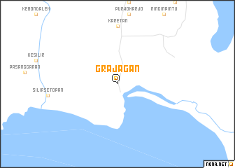 map of Grajagan