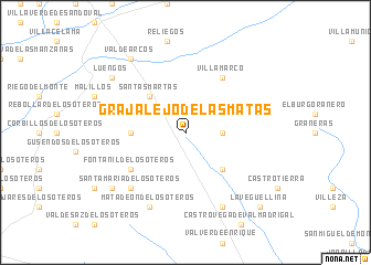 map of Grajalejo de las Matas