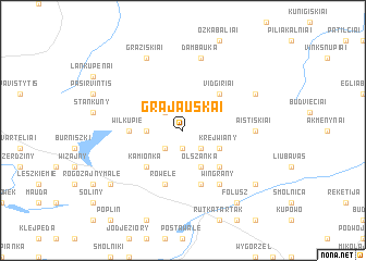 map of Grajauskai