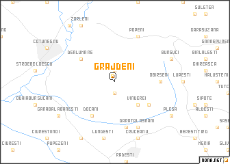 map of Grăjdeni