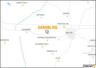 map of Grambling