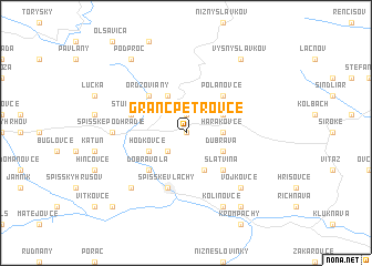 map of Granč-Petrovce