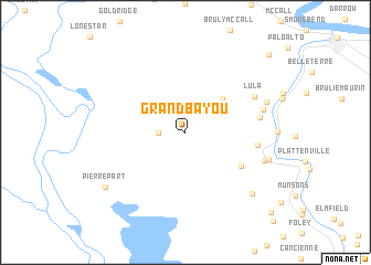 map of Grand Bayou