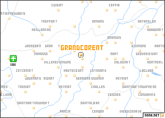 map of Grand-Corent