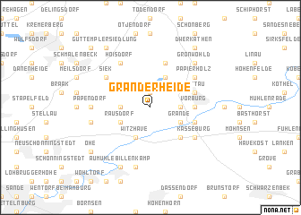 map of Granderheide