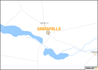 map of Grandfalls