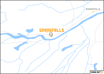 map of Grand Falls