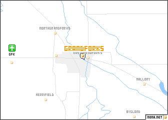 map of Grand Forks