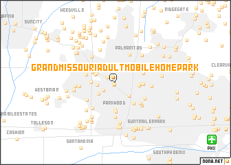 map of Grand Missouri Adult Mobile Home Park