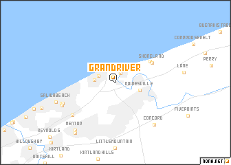 map of Grand River