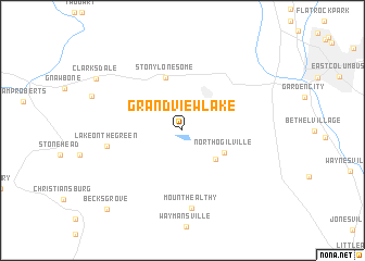 map of Grandview Lake