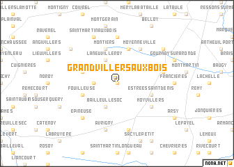 map of Grandvillers-aux-Bois