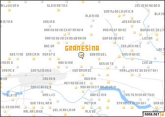 map of Granešina