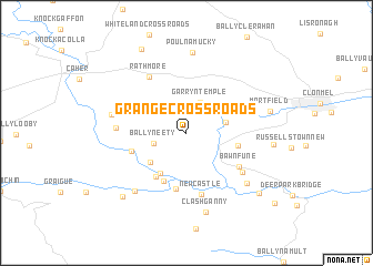 map of Grange Cross Roads