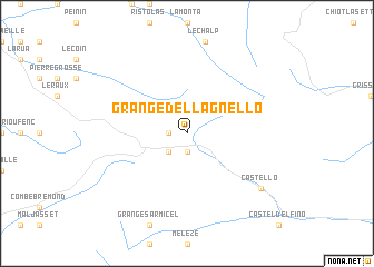 map of Grange dellʼAgnello