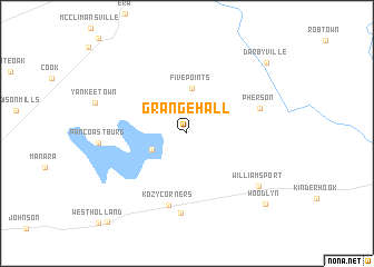 map of Grange Hall