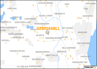 map of Grange Hall