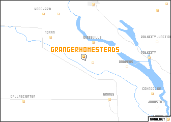 map of Granger Homesteads
