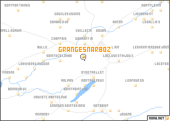 map of Granges-Narboz