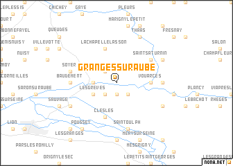 map of Granges-sur-Aube