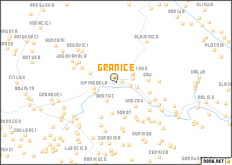 map of Granice