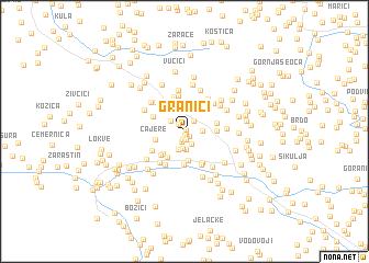 map of Granići