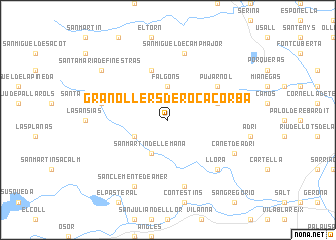 map of Granollers de Rocacorba