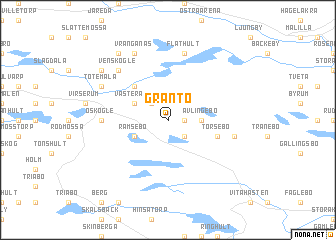 map of Gräntö