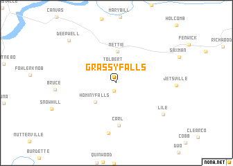 map of Grassy Falls