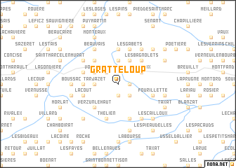 map of Gratteloup